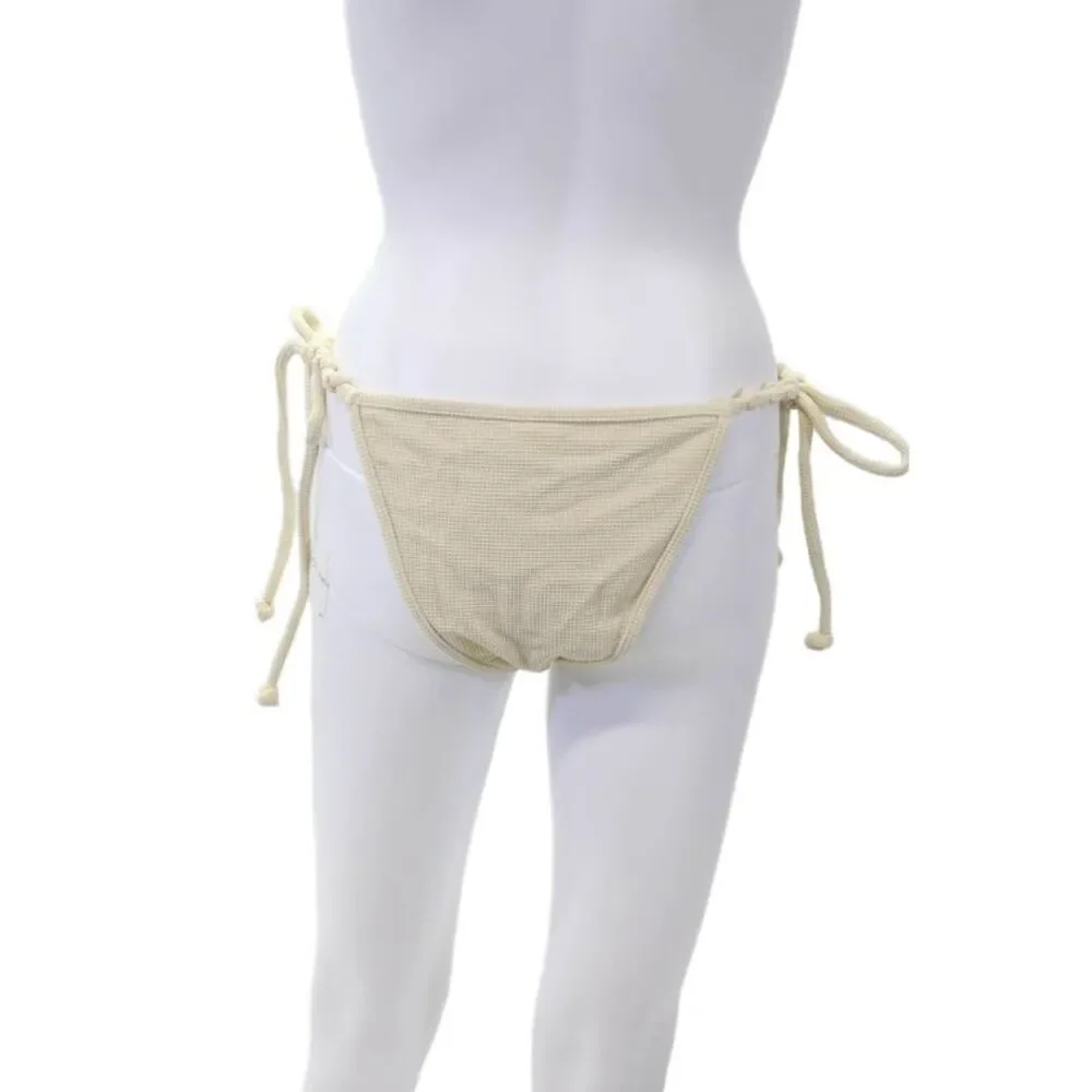 Devon Windsor Womens Swimwear Tied Stretch Cheeky Bikini Bottom Beige Size XL